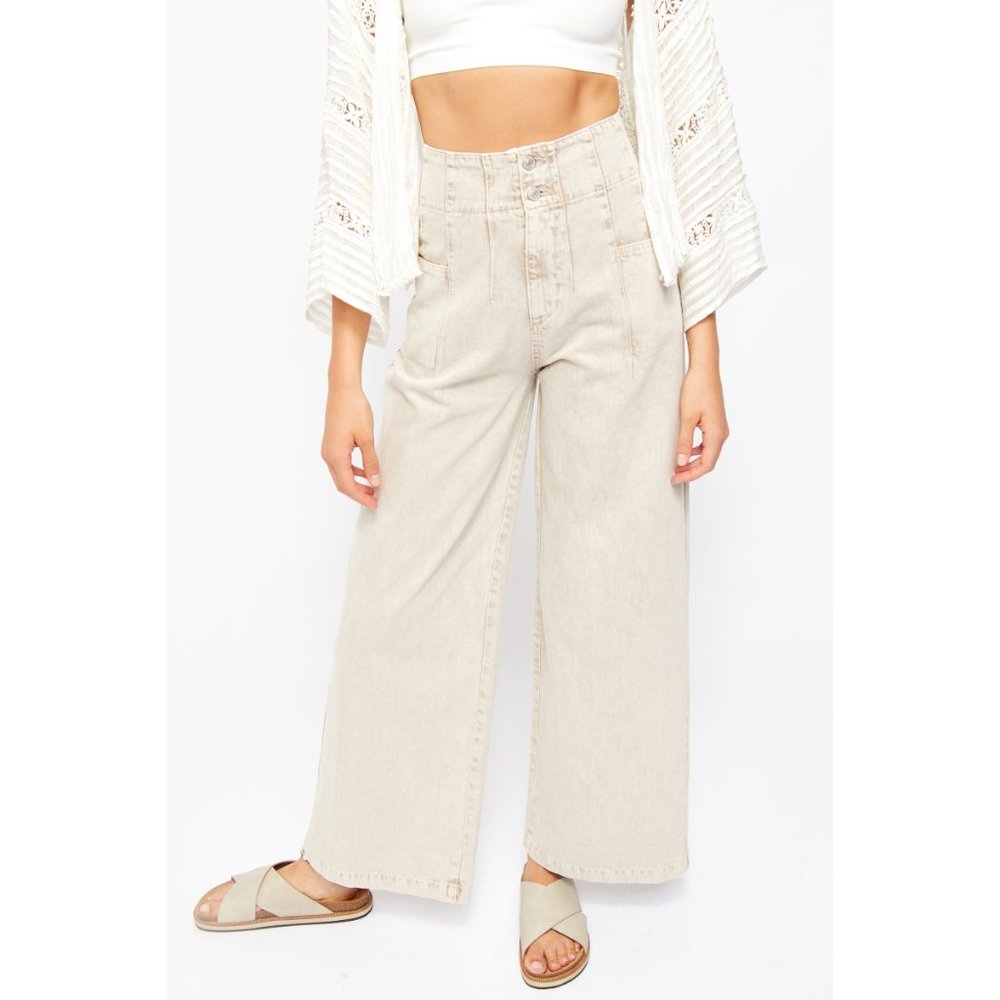 NWOT Free People Midnight City Wide Leg / Pebble